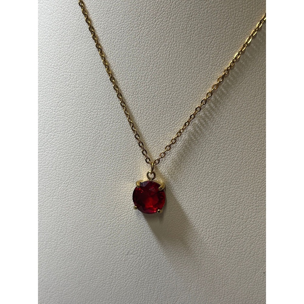 #41. Good-tone Necklace Red Gemstones
